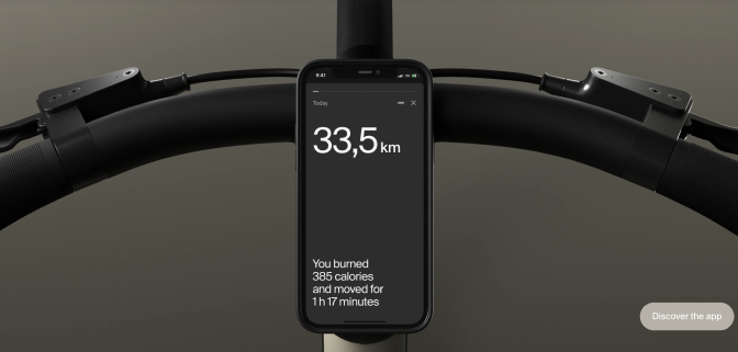 Close-up of the MYBIKE automatic unlock system