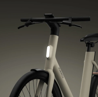Integrated lights on the MYBIKE frame